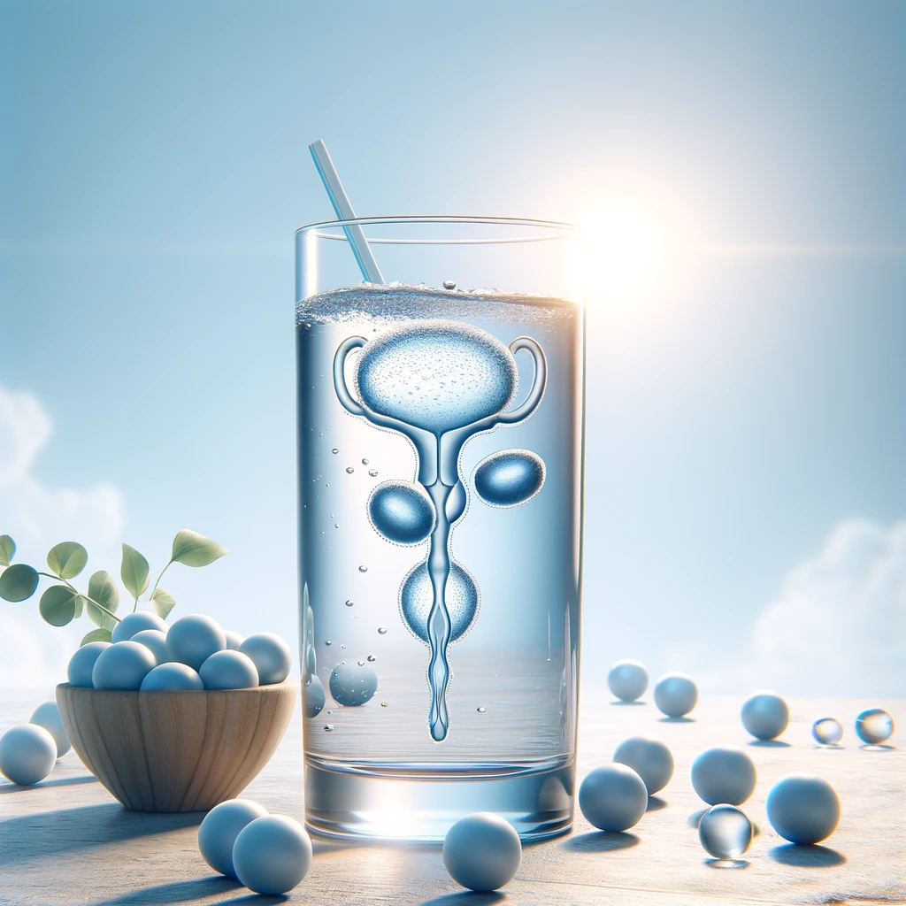 The Journey to Parenthood: Preparing Your Body Naturally. A glass of water, emphasizing the significance of hydration for fertility